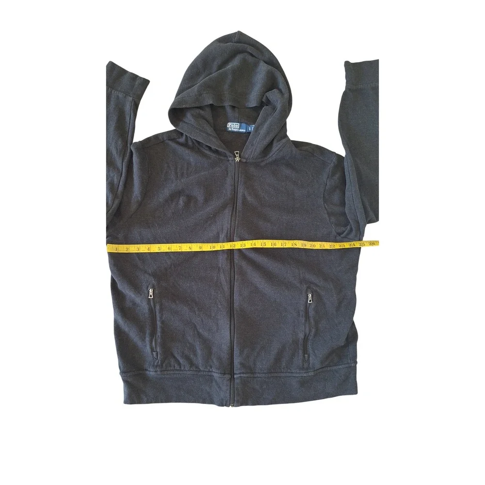 Polo Ralph Lauren Mens XL Full Zip Hoodie Charcoal Gray Fleece Jacket Pony Logo